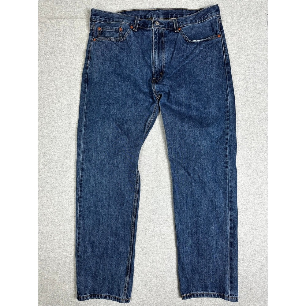 Levis 505‎ Regular Fit Jeans Mens 38x32 (36x31) Blue Straight Leg Denim Darkwash